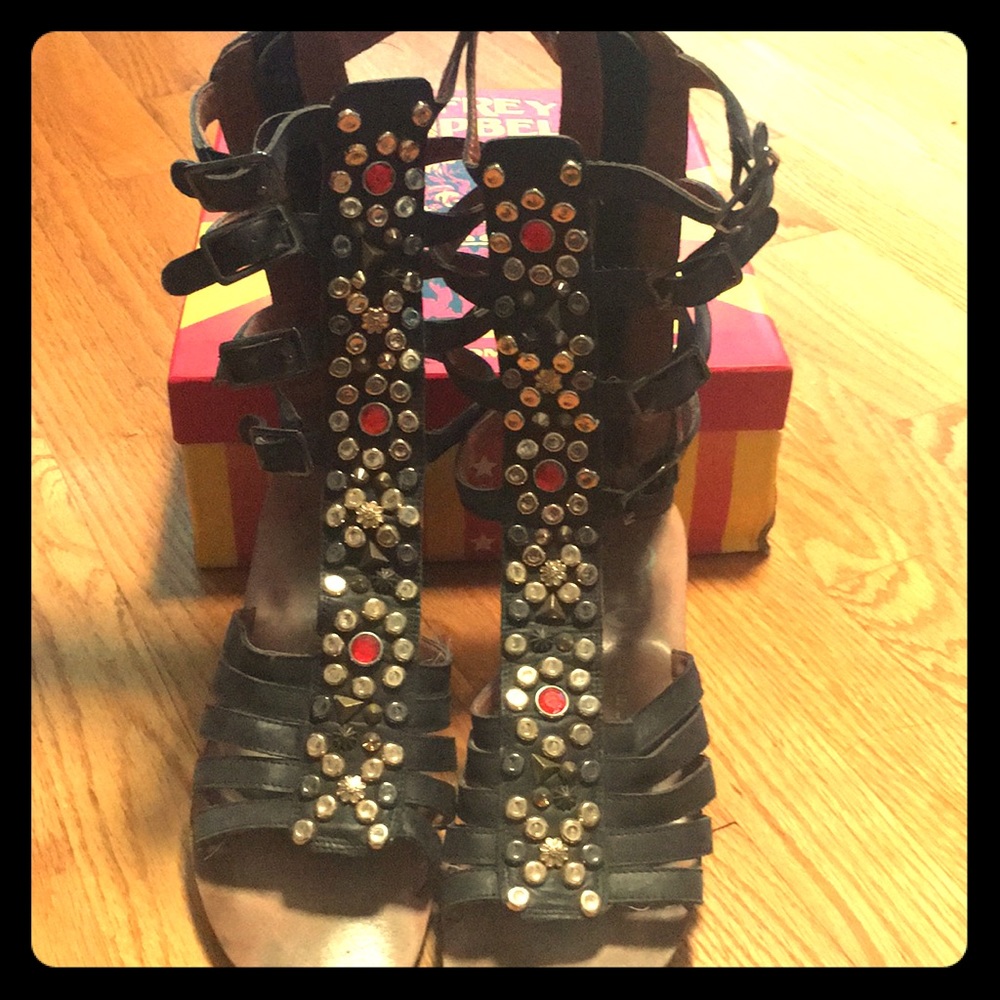 Jeffrey Campbell embellished gladiator sandals